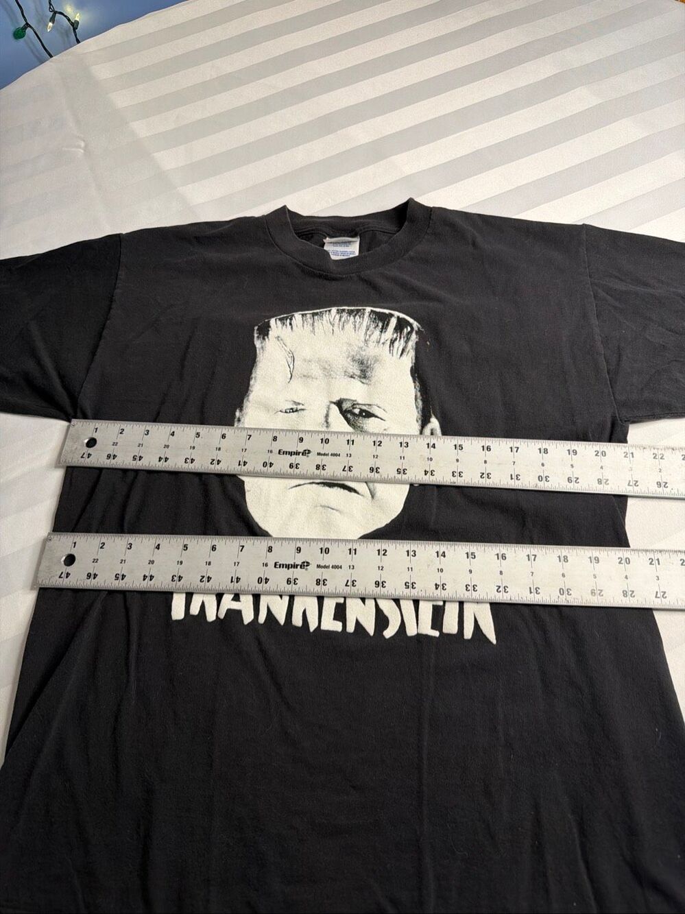 Frankenstein Vintage Optima Heavy Cotton Horror Graphic T-Shirt Size Large - Picture 6 of 8